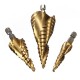 DB-S1 3pcs HSS Spiral Grooved Step Drill Bit 4-12/4-20/4-32