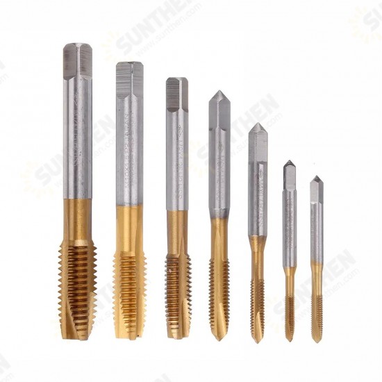 M3-M12 Titanium Coated Hand Tap HSS Metric Straight Flute Thread Screw Tap