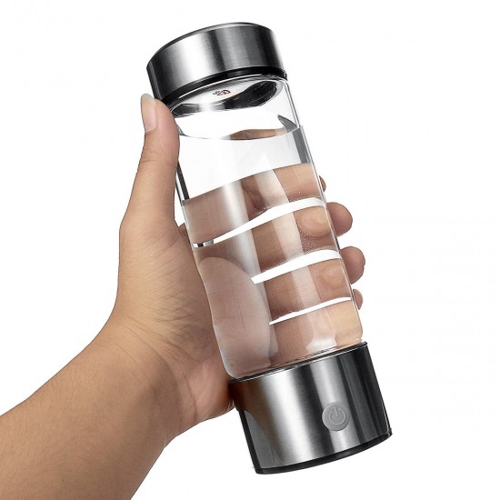 420ml Titanium Hydrogen-Rich Water Bottle USB Ionizer Antioxidants Maker Drining Cup