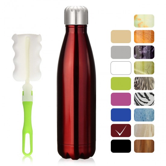 500ml Insulated Stainless Steel Water Vacuum Bottle Double-Walled for Outdoor Sports Hiking Running