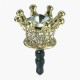 Universal 3.5mm Rhinestone Crown Dirtproof Plug Phone Decoration