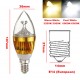 Dimmable E14 3W 3 LED Cool White LED Candle Light Bulb 220V