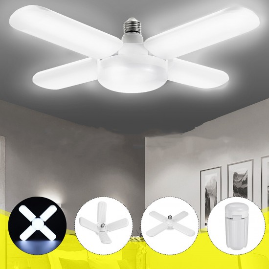 1/3/4-blade E27 LED Light Bulb Foldable Fan Blade Light Deformable Ceiling Lamp Home Living Room Interior Lighting