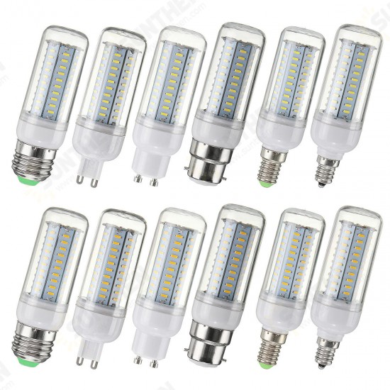 6W Dimmable E27 E14 E12 G9 GU10 B22 SMD4014 LED Corn Bulb Chandelier Light AC110V