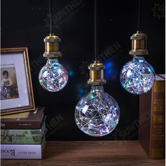 AC85-265V E27 G80 G95 G125 RGB LED Holiday Christmas Fairy Wire Light Bulb for Decoration