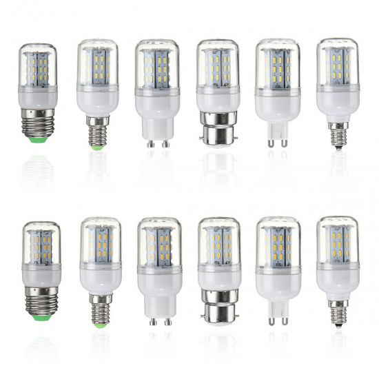 Dimmable 4W E27 E14 E12 G9 GU10 B22 4014 SMD LED Corn Light Bulb Lamp AC220V