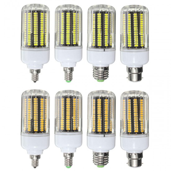 E14 E12 B22 E27 LED 15W 170 SMD 5730 Warm White Whit Fire Cover Corn LED Bulb Light AC220V