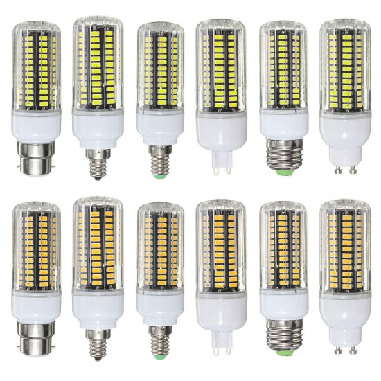 E14 E12 B22 GU10 G9 E27 LED 9W 105 SMD 5730 Warm White White Fire Cover Corn LED Bulb Light AC220V