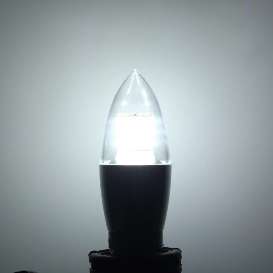 E14 E12 E27 7W 470LM 60 SMD 3014 LED White Warm White Glass Candle Bulb Light Non-Dimmable AC85-265V