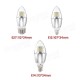 E14 E12 E27 7W 470LM 60 SMD 3014 LED White Warm White Glass Candle Bulb Light Non-Dimmable AC85-265V