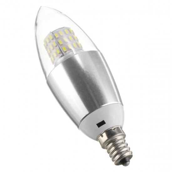 E14 E12 E27 7W 470LM 60 SMD 3014 LED White Warm White Glass Candle Bulb Light Non-Dimmable AC85-265V