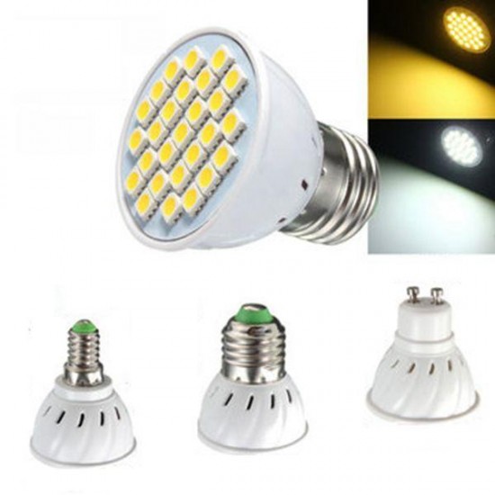 E14 E27 GU10 MR16 4W LED Bulbs SMD 5050 Pure White Warm White Spot Lightt Bulbs 320LM AC110 AC220V