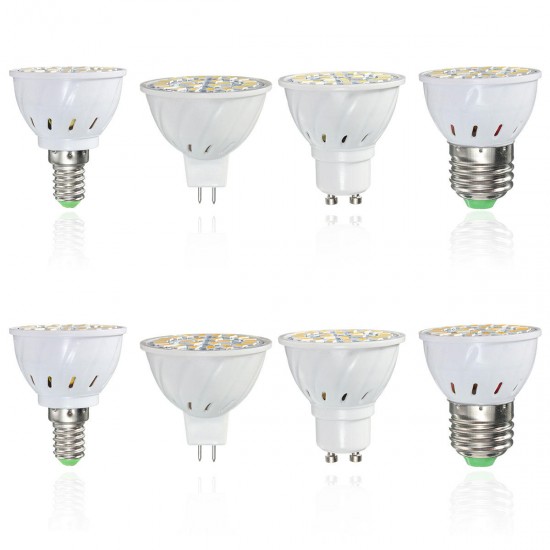 E14 E27 GU10 MR16 AC85-265V 3.5W 24 SMD 5730 Pure White Warm White LED Spot Lightt Bulbs 350LM