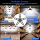 E26/E27 LED Garage Ceiling Lights 180W Deformable Lamp with 10+1 Adjustable Panels