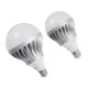 E27 15W 24W SMD5730 Pure White Silver Shell Aluminum LED Global Light Bulb AC85-265V