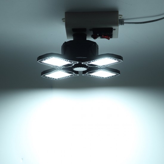 E27 3/4/5 Blades LED Foldable Garage Ceiling Light Mining Workshop Supermarket