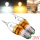 E27 3W AC85-265V White/Warm White Golden Cover LED Candle Light Bulb