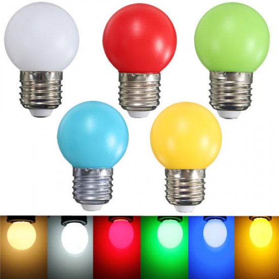 E27 3W PE Frosted LED Globe Colorful White Red Green Blue Yellow Lamp AC110-240V