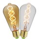 E27 4W ST64 Edison Dimmable Clear Gold Warm White Retro Edison LED Light Bulb AC110-130V AC220-240V