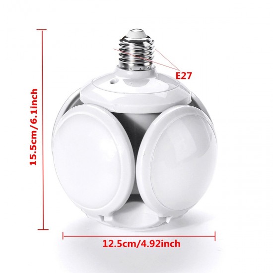 E27 50W Deformable Football Night Light LED Bulb Ceiling Bar Lamp 100-265V