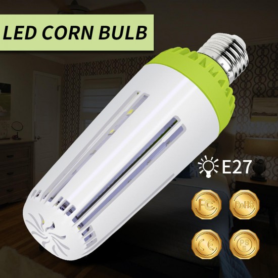 E27 6W 8W 10W SMD5730 Pure White Warm White No Flicker Milky Cover LED Corn Bulb AC85-265V