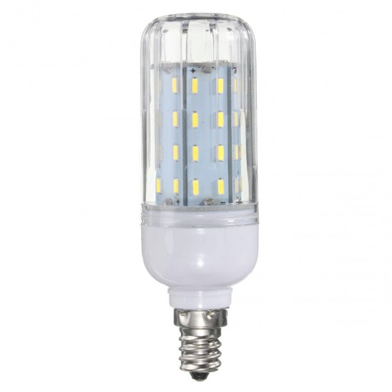 E27 B22 E12 E14 G9 GU10 6W 56 SMD 4014 LED Warm White White Cover Corn Bulb AC 110V