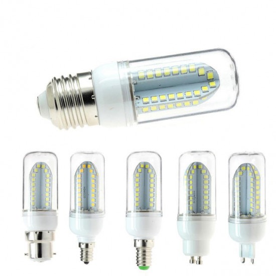 E27 B22 E14 E12 G9 GU10 5W 500LM SMD2835 84LEDs Warm White Pure White Corn Light Bulb AC85-265V