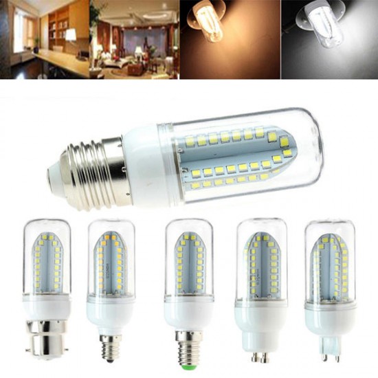 E27 B22 E14 E12 G9 GU10 5W 500LM SMD2835 84LEDs Warm White Pure White Corn Light Bulb AC85-265V