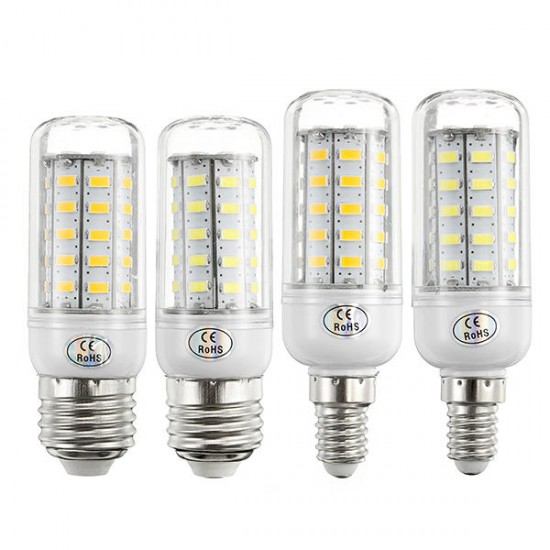 E27 E14 7W SMD5730 48LEDs 500LM Pure White Warm White Corn Light Bulb AC110V AC220V