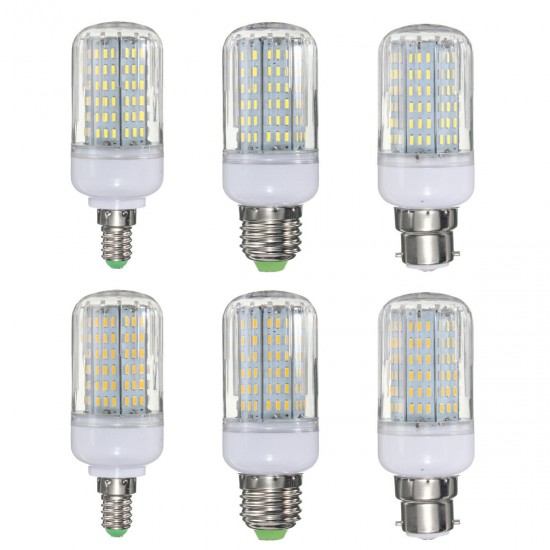 E27 E14 B22 11W 138 SMD 4014 LED Warm White White Cover Corn Light Lamp Bulb AC110V