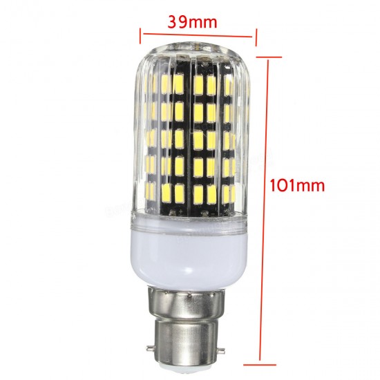 E27 E14 B22 26W 2500LM 108 SMD 5733 LED Cover Corn Bulb Warm White White AC 110V