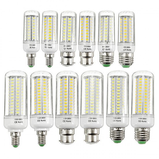 E27 E14 B22 5W 11W SMD 5730 High Bright Pure White Warm White LED Corn Light Bulb AC110-265V