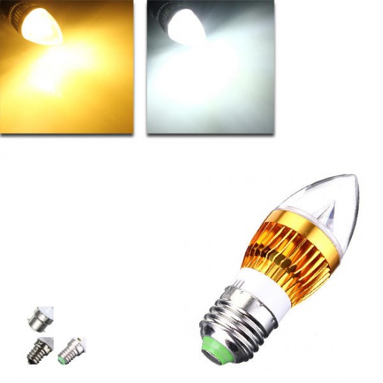 E27 E14 B22 E12 4.5W LED Chandelier Candle Light Bulb 85-265V