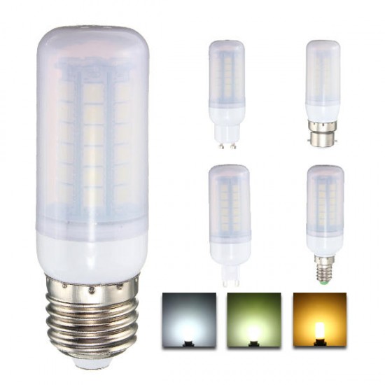 E27 E14 B22 G9 GU10 4.5W 48 SMD 5050 LED Pure White Warm White Natural White Cover Corn Bulb AC 220V