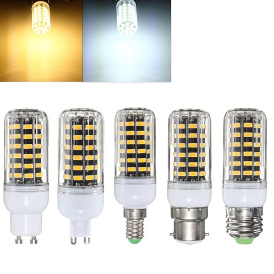 E27 E14 B22 G9 GU10 7W 64 SMD 5733 1000LM LED Warm White White Cover Corn Bulb AC 220V