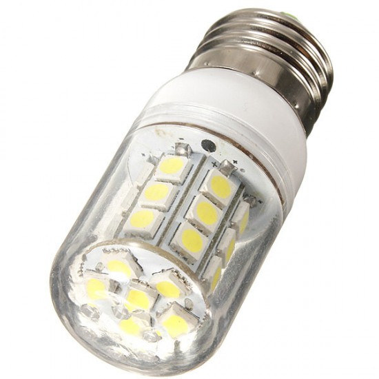 E27 LED Bulb 4.5W 27 SMD 5050 AC 220V White/Warm White Corn Light