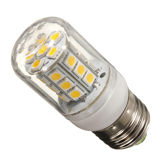 E27 LED Bulb 4.5W 27 SMD 5050 AC 220V White/Warm White Corn Light