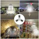 E27 LED Garage Light Bulb Ceiling Fixture Shop Workshop Deformable Lamp Remote