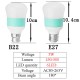 E27/B22 5W 6LED 2835SMD PC Cover Shell White Energy-saving Gourd Ball Light Bulb AC85-265V