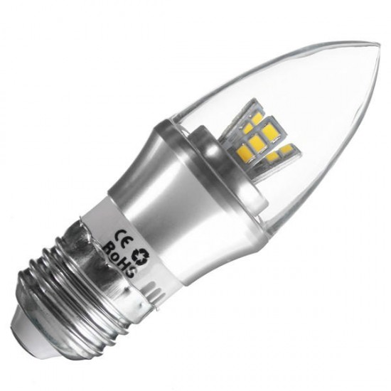 E27/E14/E12/B22/B15 3W LED Warm White/White15SMD 2835 Candle Light Bulb Lamp 85-265V