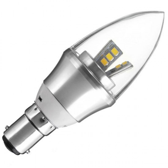 E27/E14/E12/B22/B15 3W LED Warm White/White15SMD 2835 Candle Light Bulb Lamp 85-265V