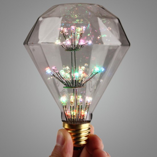 AC85-265V E27 3W RGB Gypsophila Edison Decorative LED Light Bulb for Holiday Home Indoor Use