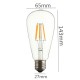 Dimmable E27 ST64 6W COB Filament Edison Vintage LED Light Bulb AC110V-120V