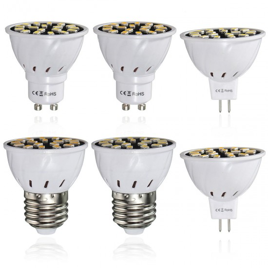 MR16 E27 GU10 LED Light Bulbs 5733 SMD 18 320LM Pure White Warm White Spot Lightt AC220V 3W