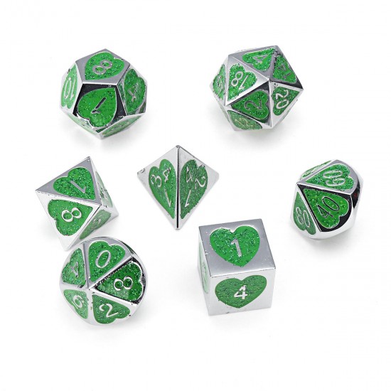 7PCS Metal Polyhedral Dices Set For Dungeons & Dragons Dice Desktop RPG Game