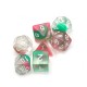 7Pcs Glitter Clear Polyhedral Dice Resin Dices Set Role Playing Board Party Table Game Gift