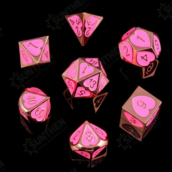 7Pcs Zinc Alloy Polyhedral Dices For RPG MTG DND Dungeons Dragons Role Playing Table Games Dice