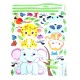 Animals Height Chart Non-toxic Removable Wall Stickers Kids Nursery Elephant Leopard Sticker Decor