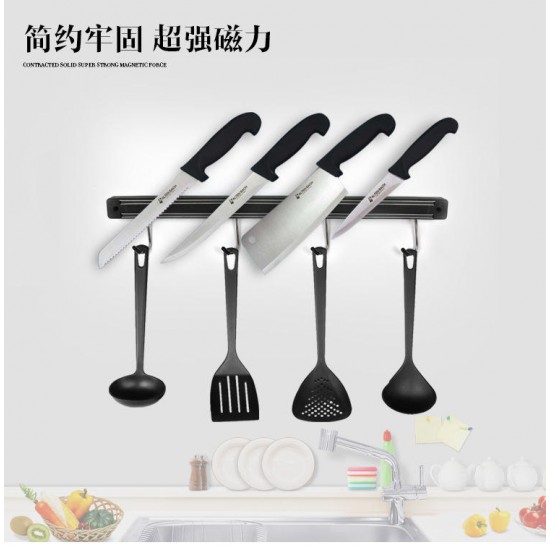 Cross-border dedicated kitchen wall hanging magnetic hooks holder strong kitchen chopper storage rack magnetic strip kitchen tools