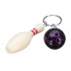 EDC Gadgets Keychain Mini Bowling Pin and Ball Keychain Key Ring Keyfob